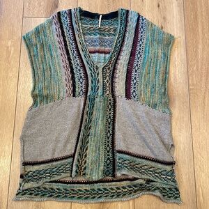 Free People Boho Knit Poncho